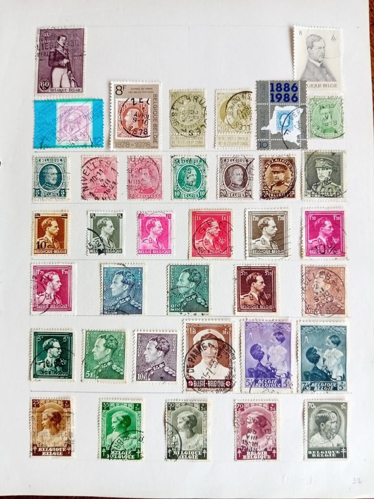 Timbres-poste BELGIQUE, Enlèvement, Affranchi