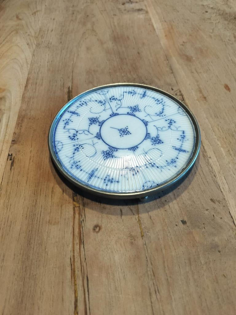 Onderzetter met metalen rand Villeroy &Boch Dresden Copenhag, Antiek en Kunst, Ophalen of Verzenden