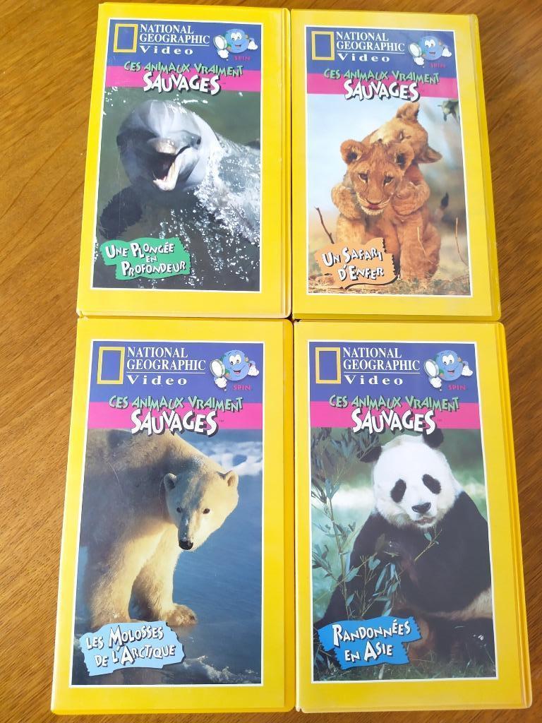 4 VHS-banden - National Geographic, Cd's en Dvd's, VHS | Film, Ophalen of Verzenden