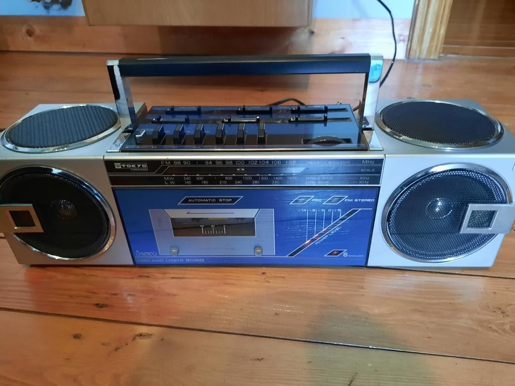 Vintage radiobandrecorder uit de jaren 80, Ophalen, Gebruikt, Radio