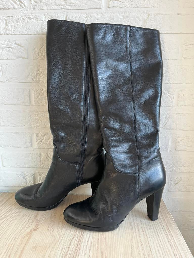 Zwarte laarzen - Maja - Maat 39, Kleding | Dames, Schoenen, Hoge laarzen, Zwart, Ophalen of Verzenden, Zo goed als nieuw