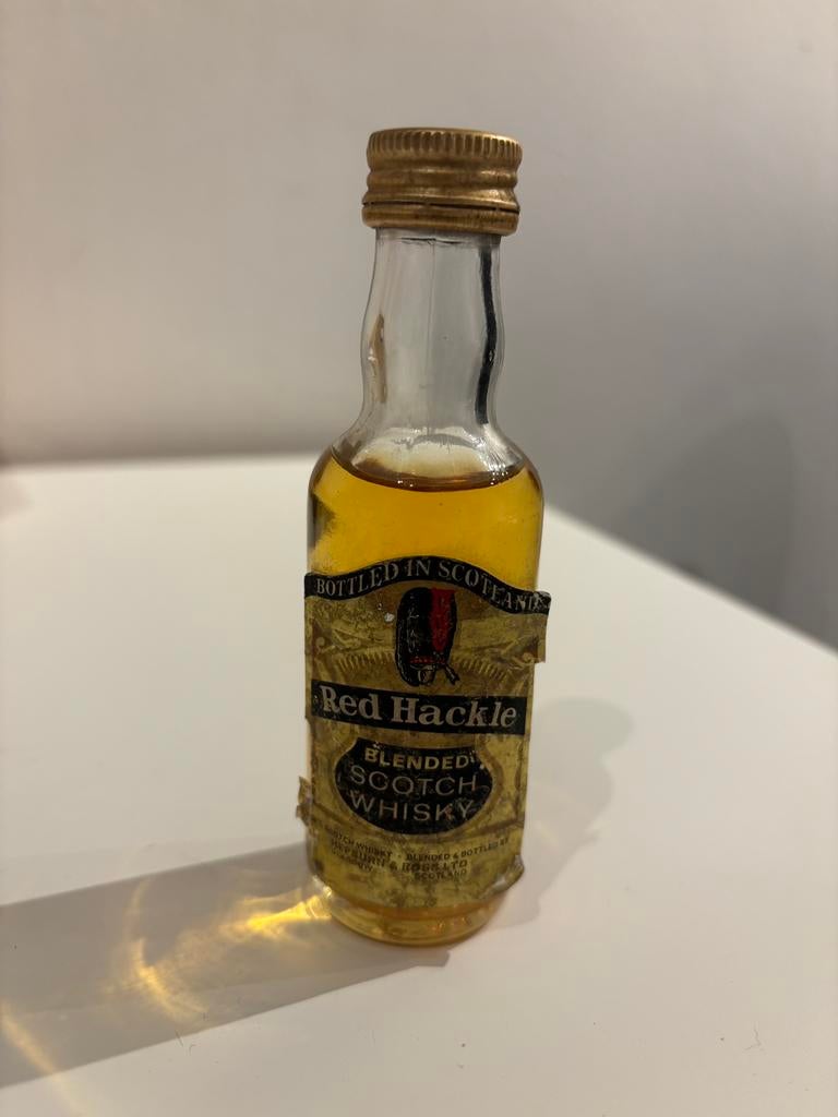 Vintage Red Hackle Mini Whisky Oud Verzamel Flesje (5-15cl), Enlèvement ou Envoi, Comme neuf