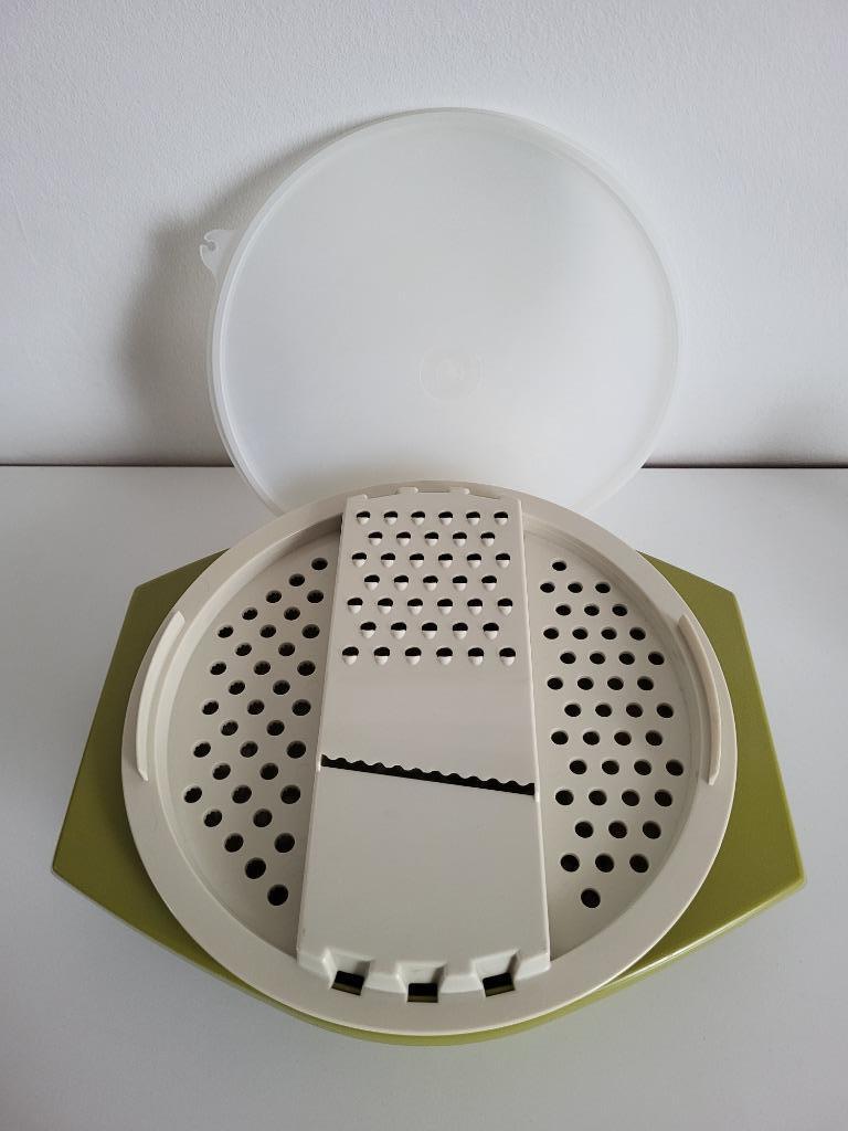 vintage Tupperware rasp kom schaaf raspkom schaafschaal bowl, Enlèvement ou Envoi, Comme neuf, Crème, Récipient ou Bol