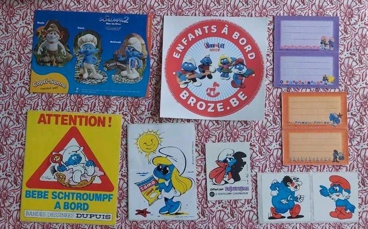 Autocollants Schtroumpfs 2 Euro, Collections, Enlèvement ou Envoi, Neuf, Bande dessinée ou Dessin animé