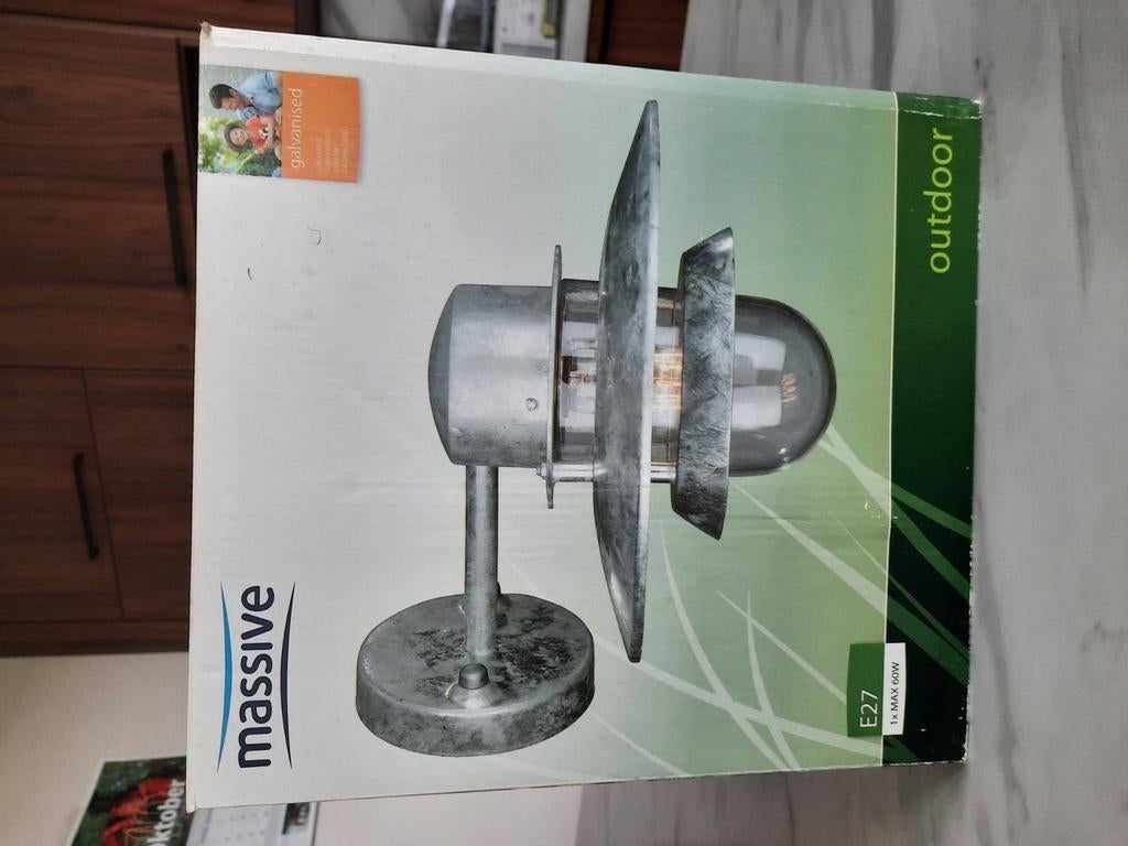 Gegalvaniseerde rustieke buitenlamp, Tuin en Terras, Buitenverlichting, Ophalen of Verzenden, Nieuw
