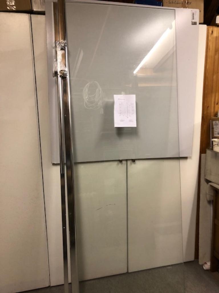 Glazen douchewand  H 200 cm - B 75 cm, Doe-het-zelf en Bouw, Sanitair, Ophalen, Gebruikt, Glas