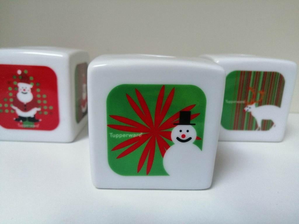 Tupperware™ « Bougeoir - Porte-Bougie de Noël » x 3, Divers, Envoi, Neuf
