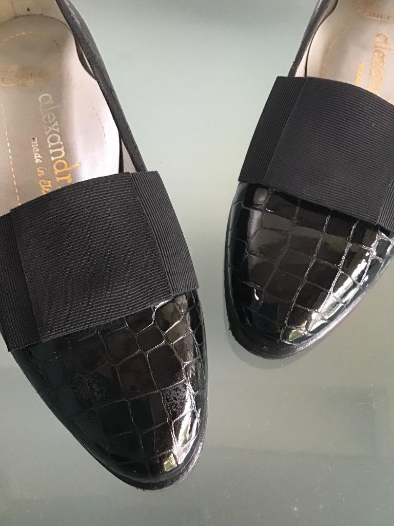 Gratis Verzenden | Alexandria vintage croco zwarte pumps 39, Kleding | Dames, Schoenen, Nieuw, Pumps, Zwart, Verzenden