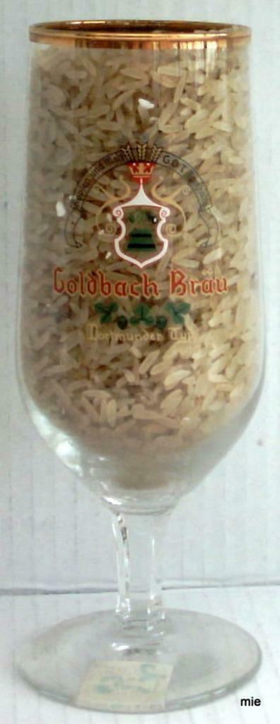 bier brouwerij glas Munck De Gomme Goldbach goudboord, Ophalen of Verzenden, Zo goed als nieuw, Bierglas
