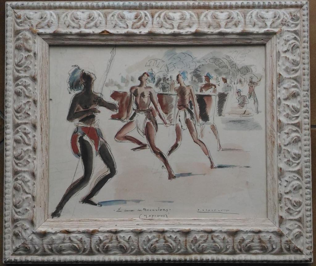 Paul Daxhelet, couple d'œuvres exotique en pendant, Enlèvement