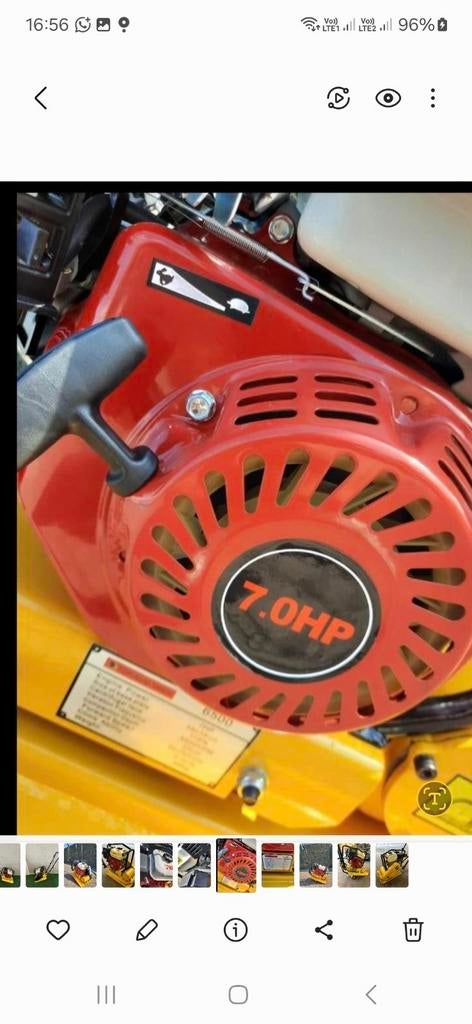 Nieuwe modellen benzine trilplaat met mat, Ophalen of Verzenden, Zo goed als nieuw