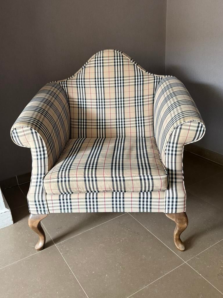 Klassieke mooie makkelijk fauteuil, Ophalen, Gebruikt, Stof, Klassiek met moderne stof