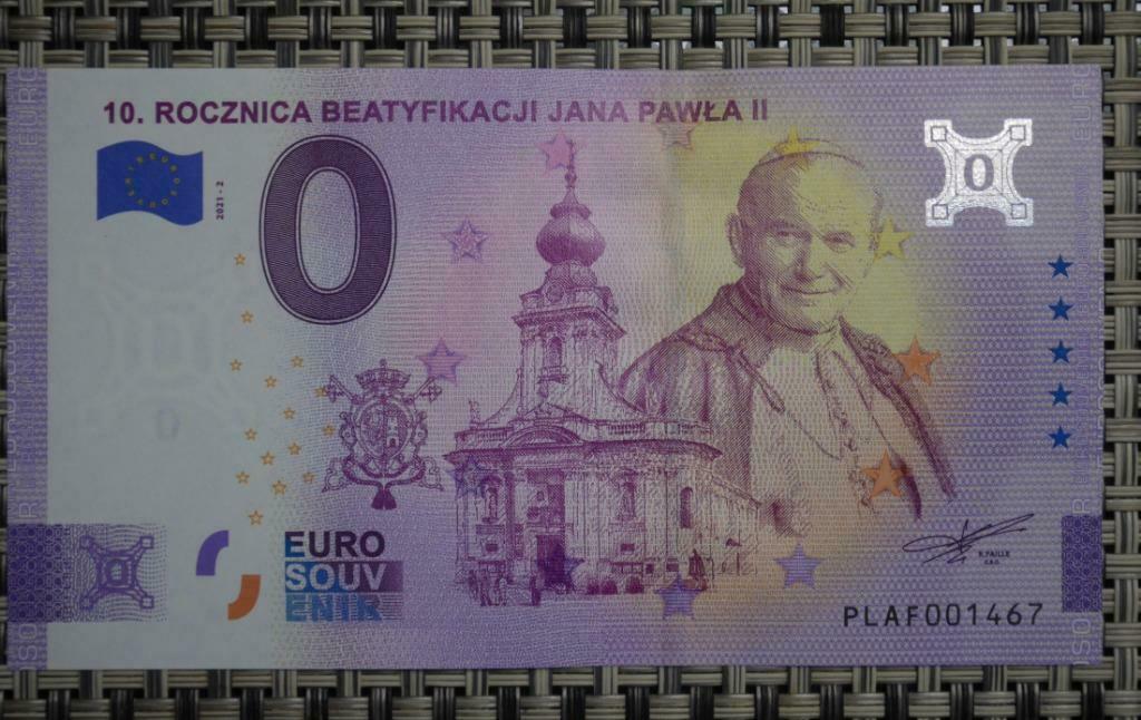 Bankbiljet Polen 0 euro 2021 UNC Jean Paul 2, Postzegels en Munten, Ophalen of Verzenden, Polen, Setje