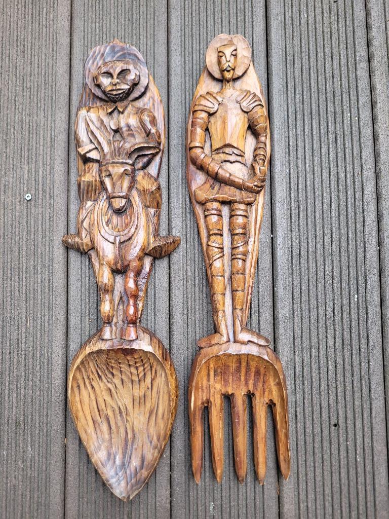 houten wanddecoratie Don Quichote, Antiek en Kunst, Ophalen