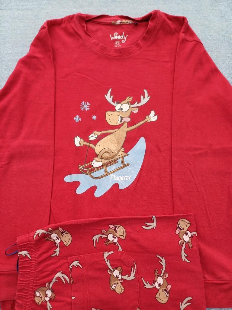 Pyjama Woody maat 128 Rendier, Garçon ou Fille, Enlèvement ou Envoi, Vêtements de nuit ou Sous-vêtements, Utilisé