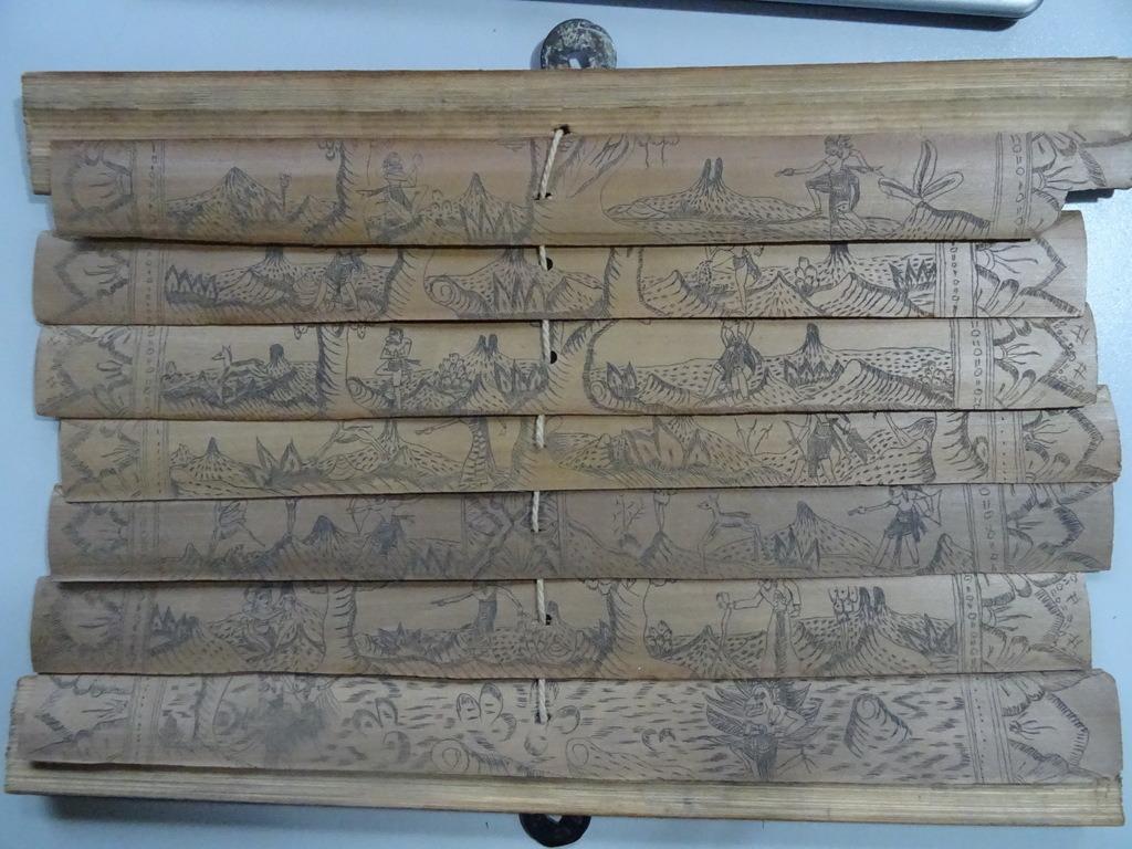 Balinees Hindoeïstisch palmbladmanuscript antiek of vintage, Ophalen of Verzenden