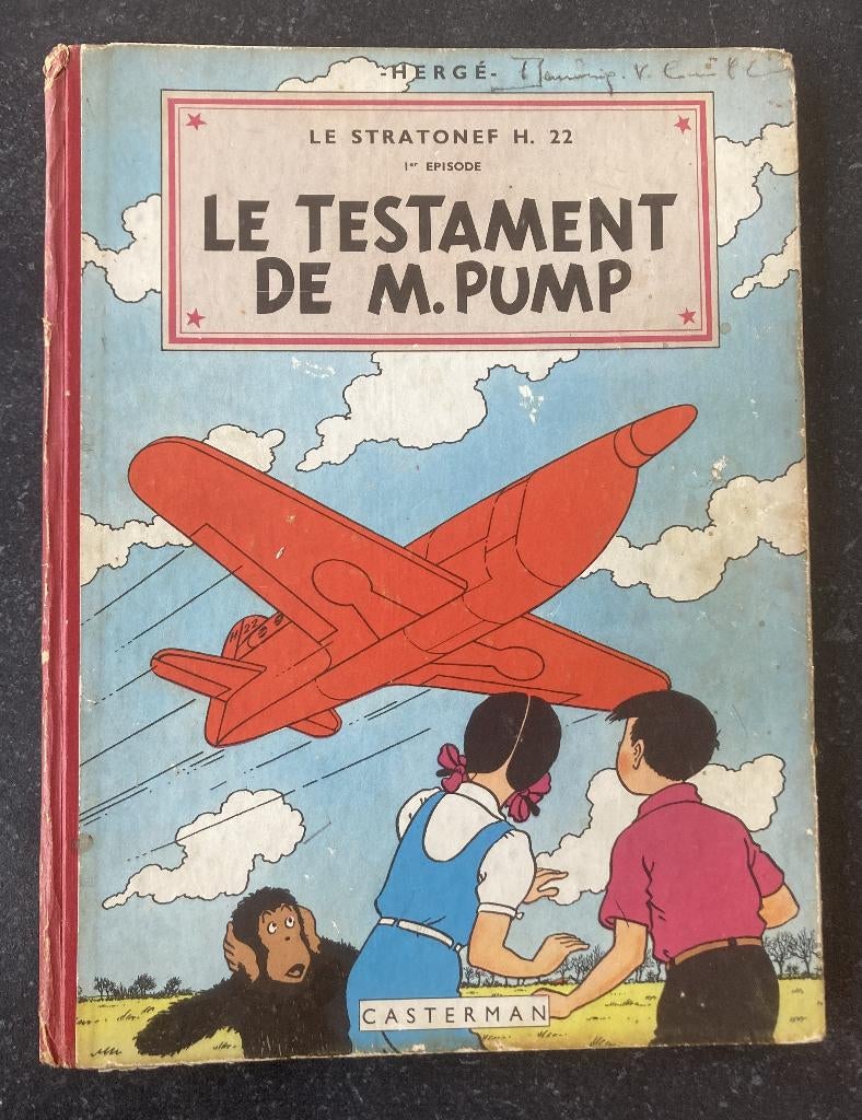 Le Testament de M.Pump - 2e édition 1952, Livres, Enlèvement ou Envoi, Une BD, Utilisé, Herge