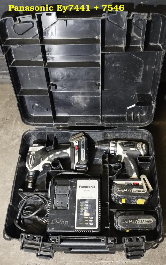 Panasonic Set 14,4V en 18V incl. accu's en koffers, Doe-het-zelf en Bouw, Gereedschap | Boormachines, Ophalen of Verzenden, Boormachine