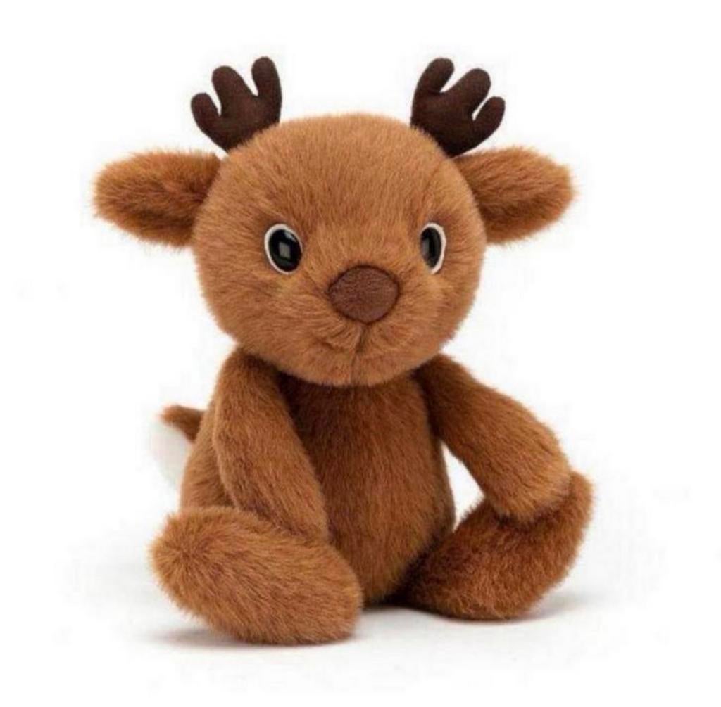 Jellycat Rare, joli renne, jouet en peluche étrange neufe, Enlèvement ou Envoi, Neuf, Autres types