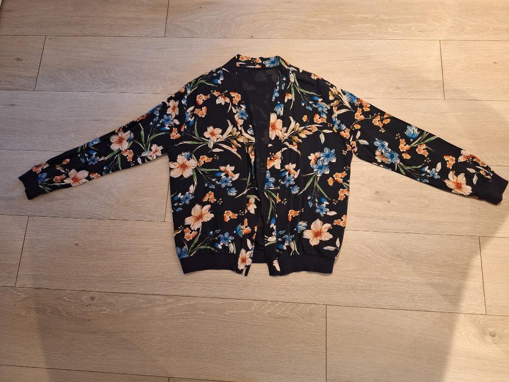 Zomervest, merk Lola Liza, maat 42, donkerblauw met bloemen, Enlèvement ou Envoi, Lola & Liza, Bleu, Taille 42/44 (L)