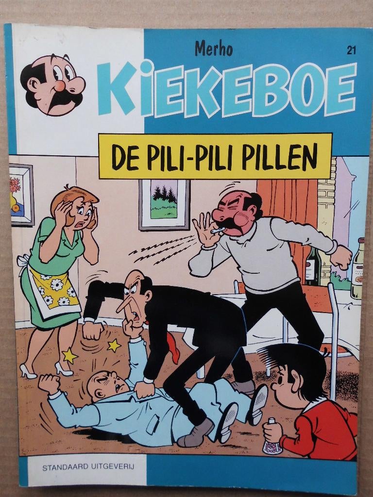 kiekeboe - De Pili-Pili pillen, Gelezen, Eén stripboek, Merho, Ophalen of Verzenden