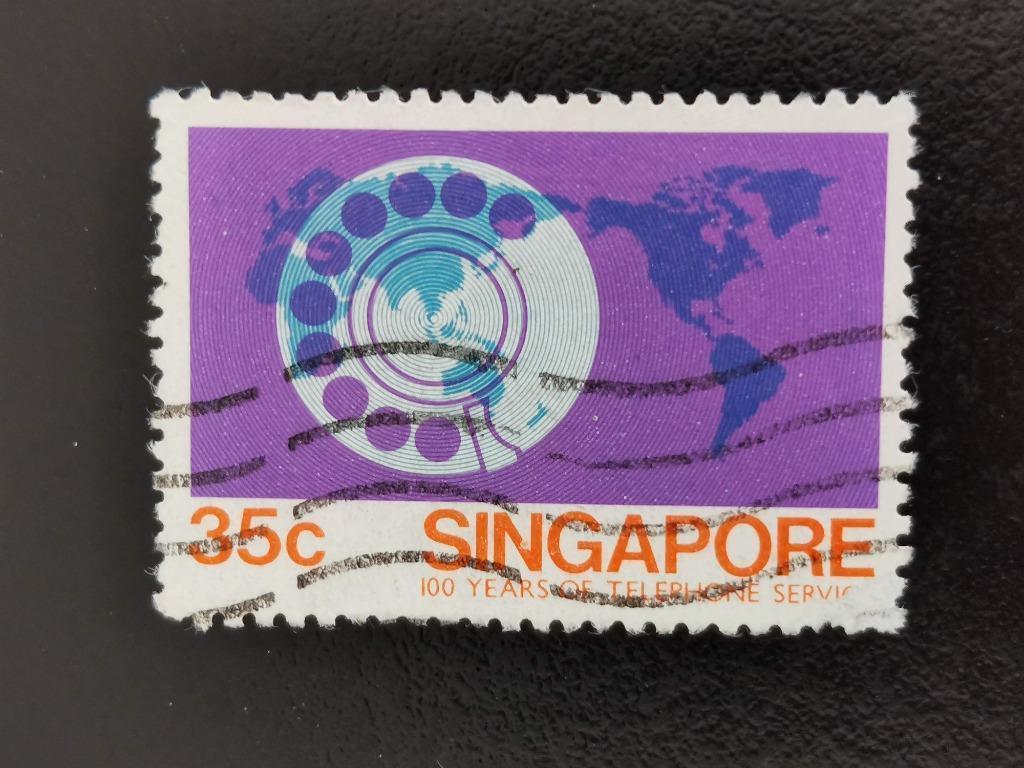 Singapour 1979 - 100e anniversaire du téléphone - carte du p, Enlèvement ou Envoi, Affranchi