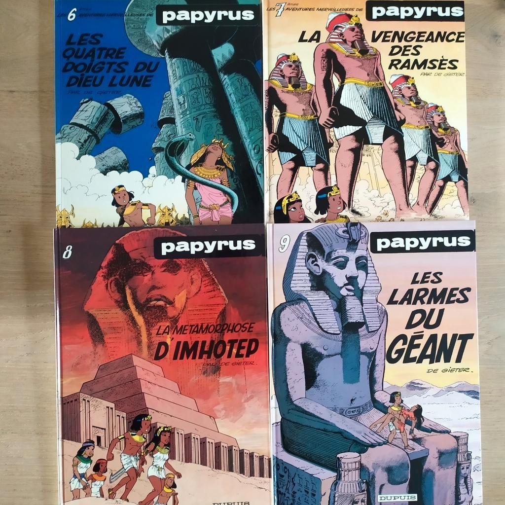 Lot 4 Papyrus 6 7 8 9 De Gieter EO TBE, Plusieurs BD, Enlèvement ou Envoi, De Gieter