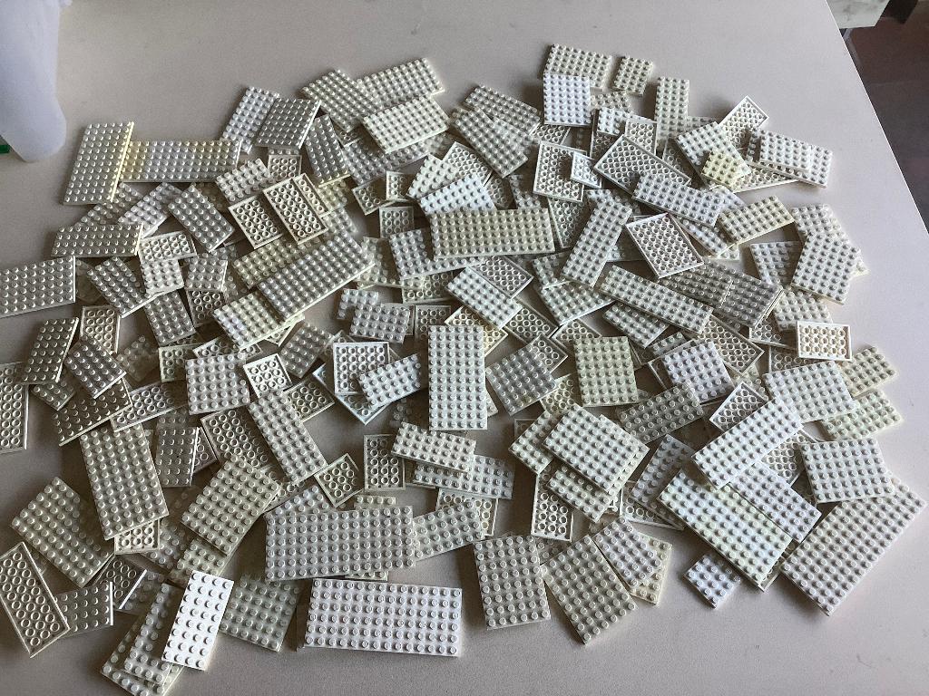 Lego Platen b-keus wit 220 stuks, Ophalen of Verzenden, Gebruikt, Losse stenen, Lego