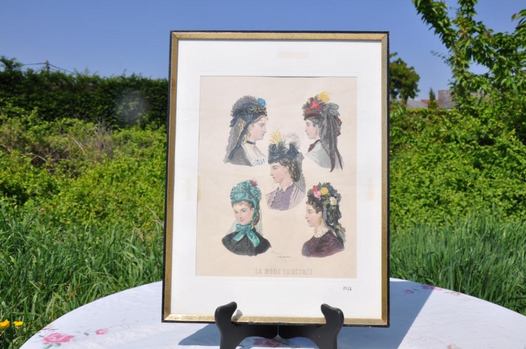 §  encadrement avec la mode illustrée 1872 (1), Enlèvement ou Envoi, Utilisé, Autres sujets/thèmes, Gravure