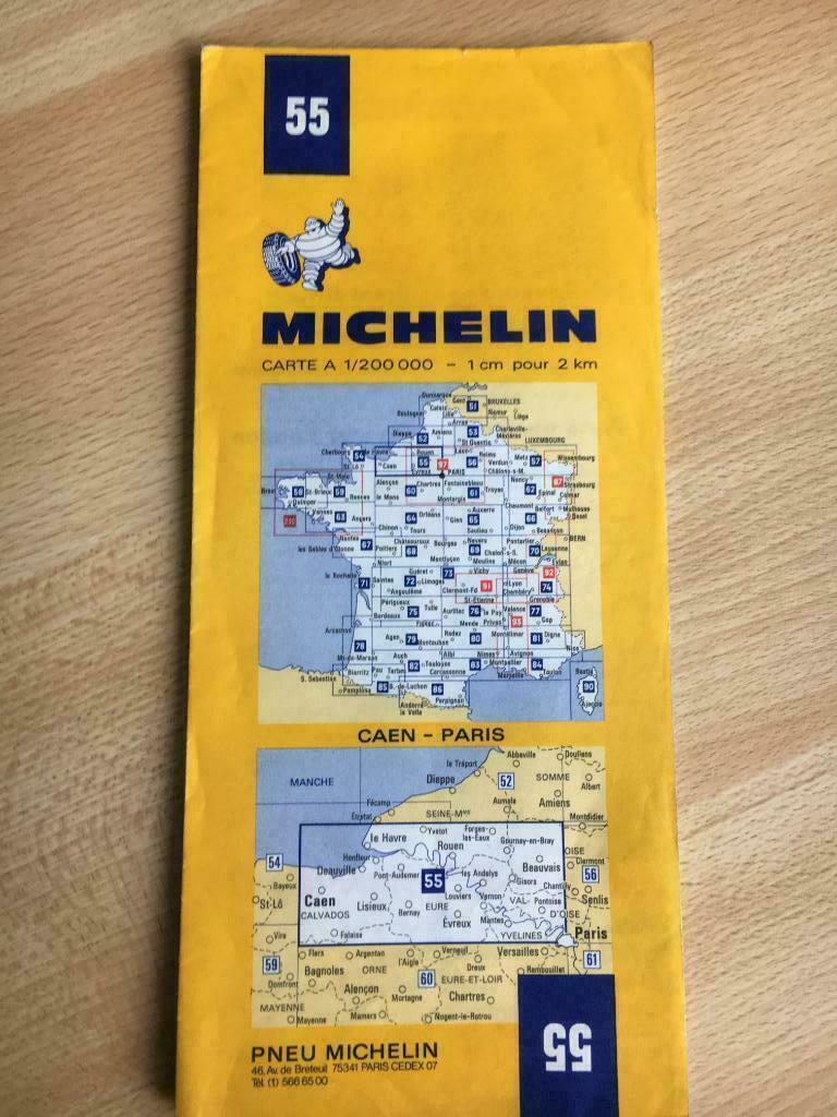 carte routière "Michelin" n 55  1/200.000e  édition 1974, Livres, Atlas & Cartes géographiques, Enlèvement ou Envoi, Comme neuf