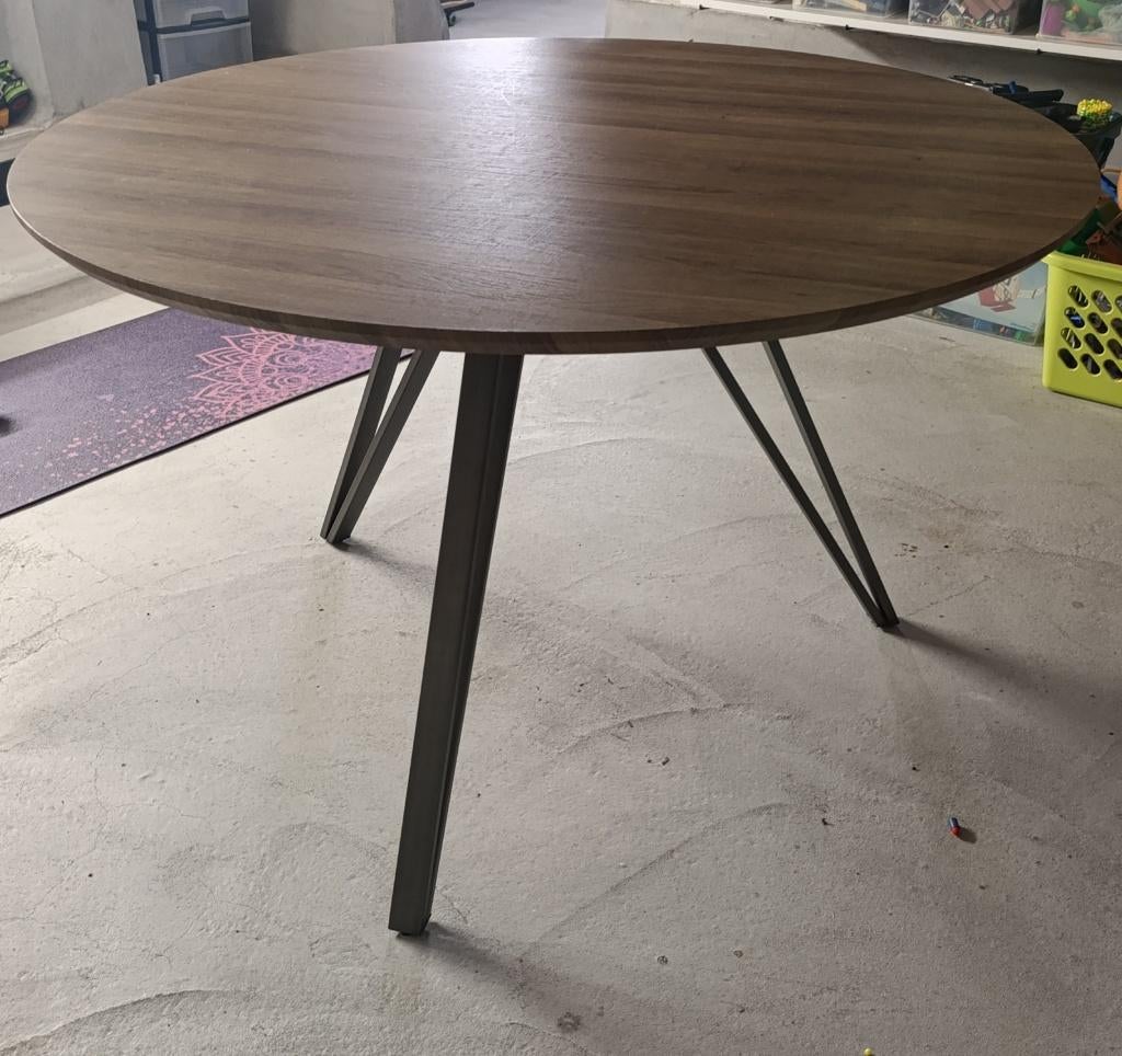 Ronde eettafel 120cm, Huis en Inrichting, Tafels | Eettafels, Ophalen, Gebruikt, 100 tot 150 cm, Rond