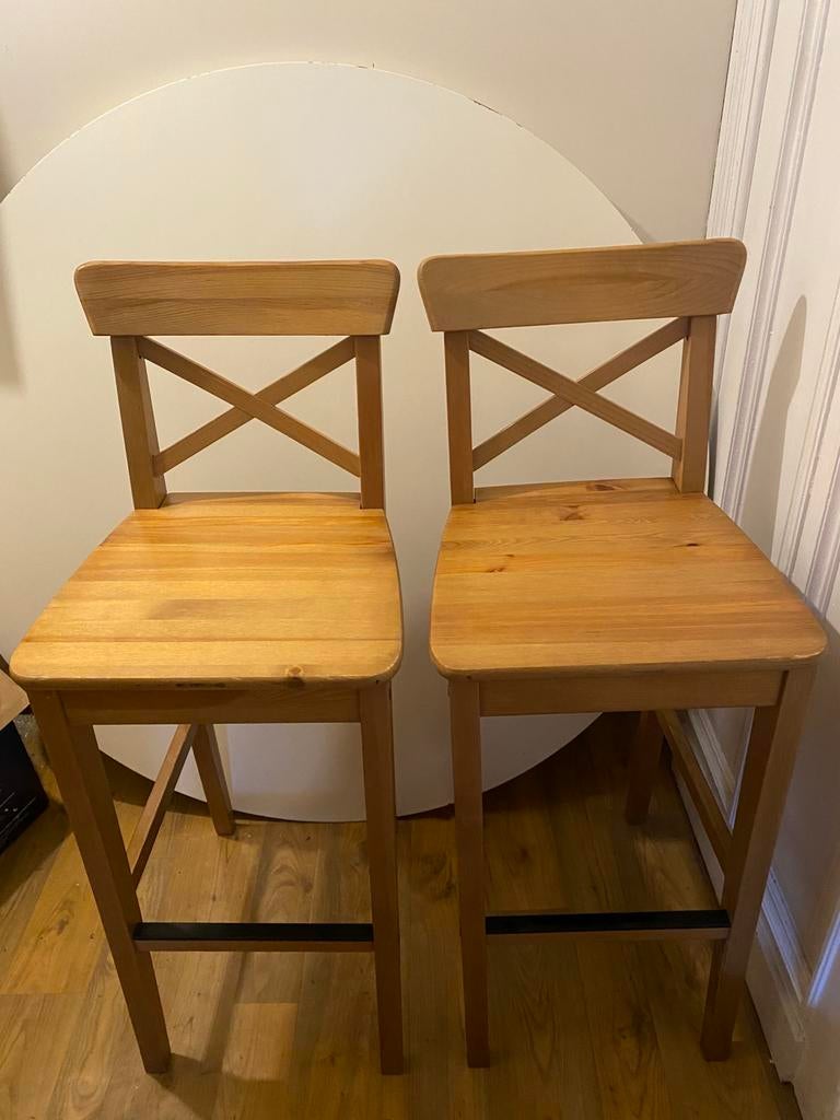 Barkruk met rugleuning  Hoogte 63cm ophalen schoten, Ophalen, Zo goed als nieuw