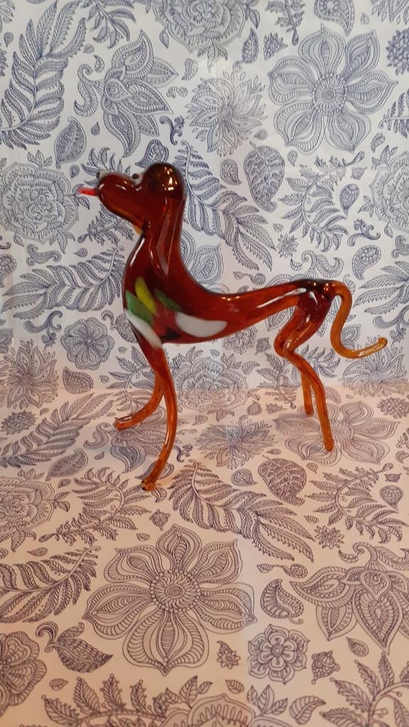 chien coloré en murano, Antiquités & Art, Enlèvement ou Envoi