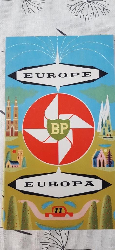 Oude kaart BP Europa, Boeken, Atlassen en Landkaarten, Ophalen of Verzenden