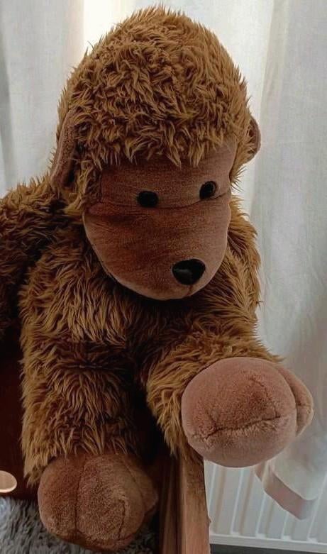 Grand singe brun en pluche 45 cm, Enlèvement, Comme neuf