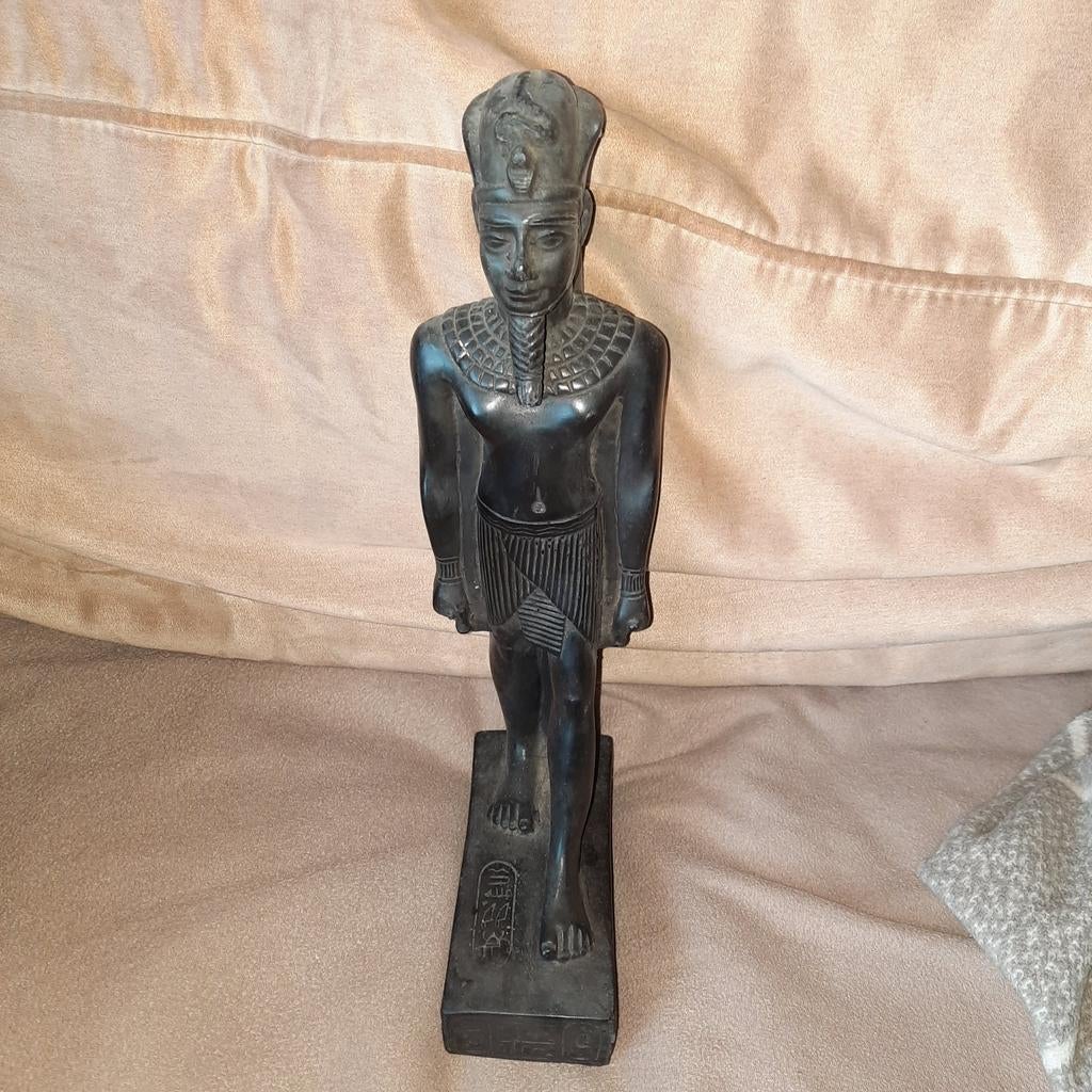 Egyptische god Osiris . 29 cm . Zwaar + andere beelden ., Huis en Inrichting, Ophalen of Verzenden