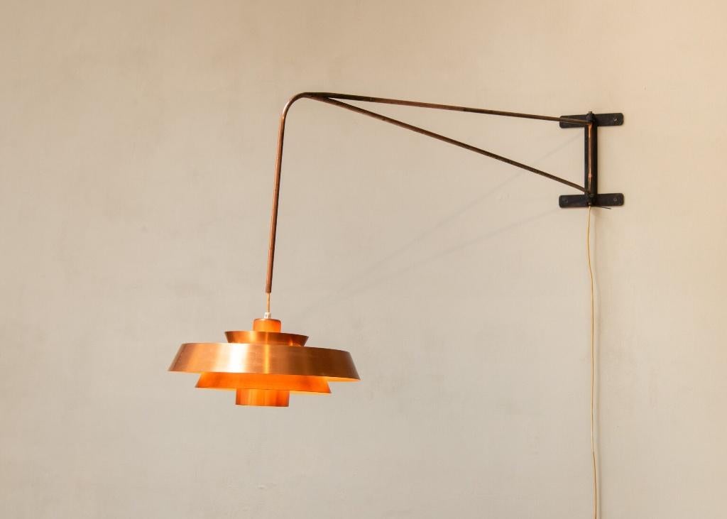 Vintage hanging lamp in copper, Ophalen