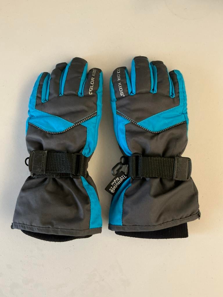Gants de ski Thinsulate pour enfants —taille 6-8 — noir/bleu, Enfants & Bébés, Garçon ou Fille, Gants, Enlèvement ou Envoi, Comme neuf
