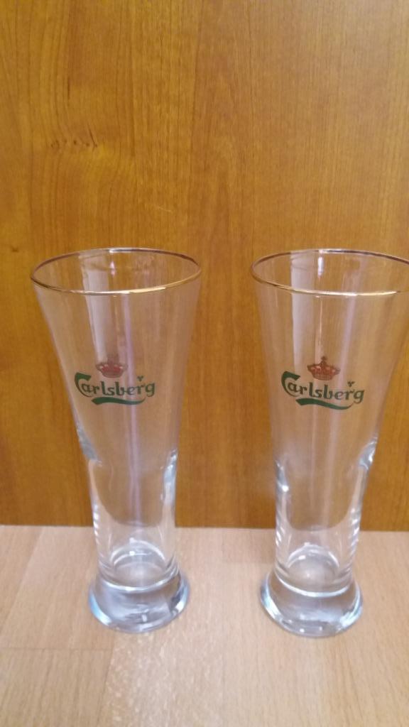 Verres Carlsberg, Collections, Enlèvement ou Envoi, Utilisé, Verre à bière