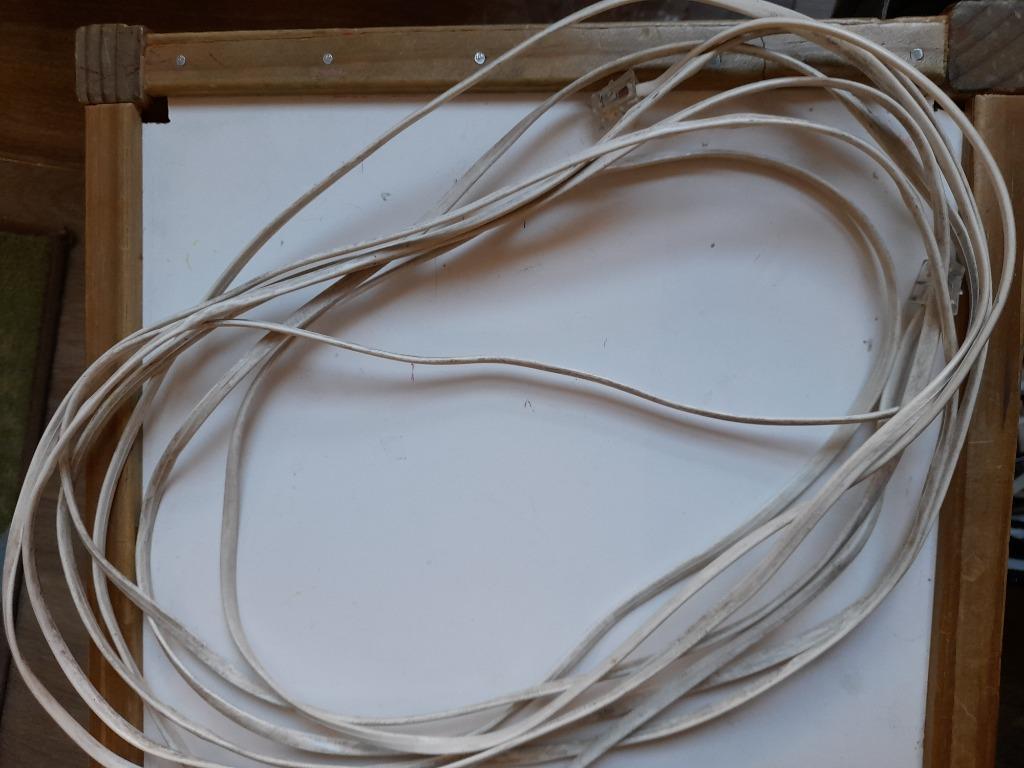 Câble téléphonique de 12m, avec 2 fiches, Enlèvement ou Envoi, Comme neuf, Bakélite