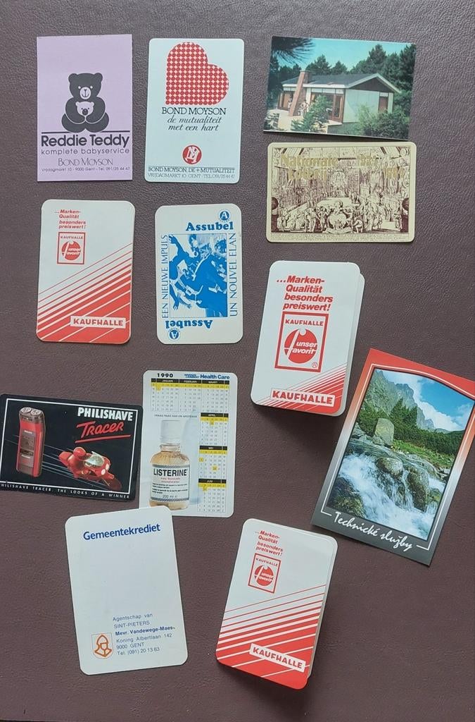 Anciens calendriers avec publicité. 17 pièces, Enlèvement ou Envoi, Comme neuf