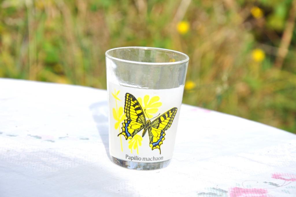 verre a eau decor papillon, Enlèvement ou Envoi, Comme neuf, Verre à eau