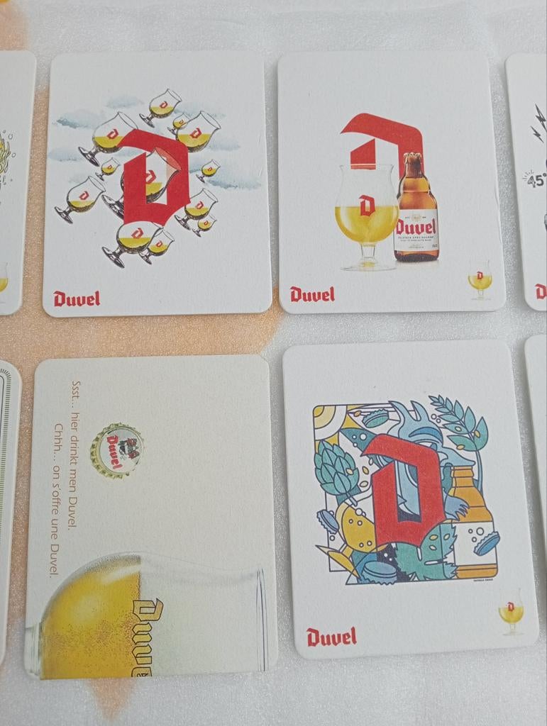Bierviltjes Onderleggers van Duvel - 10 verschillende, Ophalen of Verzenden, Nieuw, Viltje(s), Duvel
