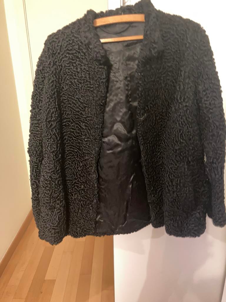 Manteau femme en fourrure noire SLG, Antiquités & Art, Femmes