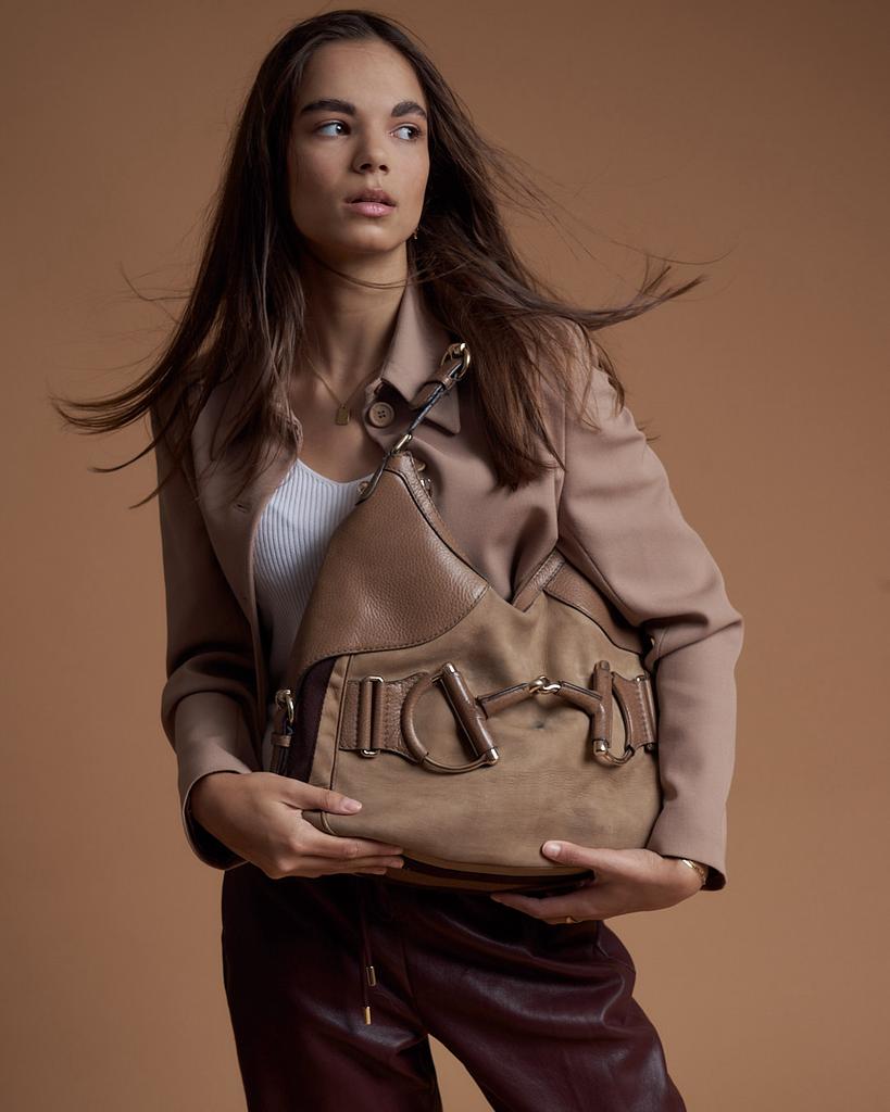 GUCCI Heritage Horsebit hobo tas, Handtassen en Accessoires, Tassen | Damestassen, Zo goed als nieuw, Ophalen of Verzenden