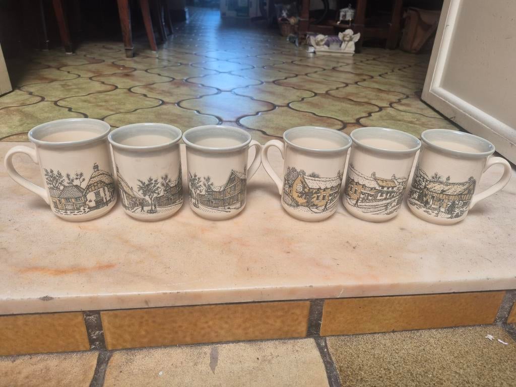Lot de 6 tasses BILTONS ENGLAND parfait état "villages"., Enlèvement