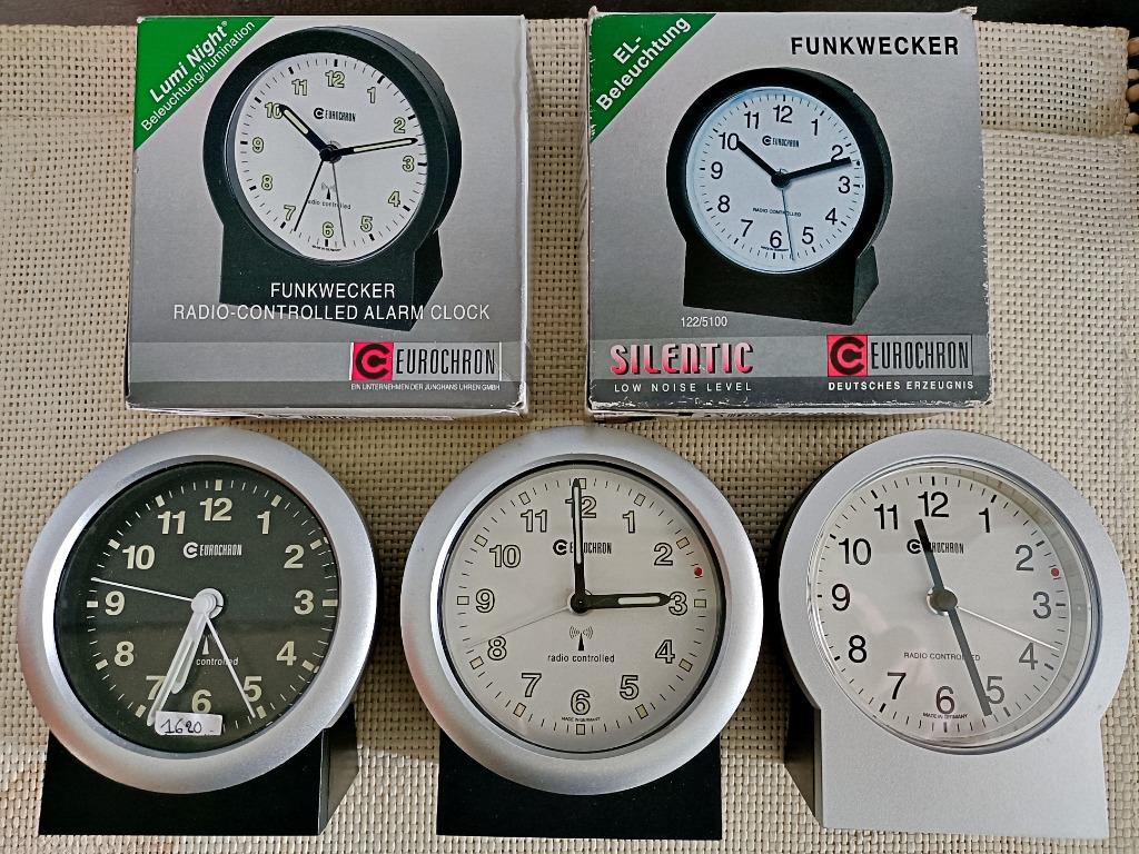 Réveil EUROCHRON radio-piloté, silencieux, illuminé, NEUF, Enlèvement ou Envoi, Neuf