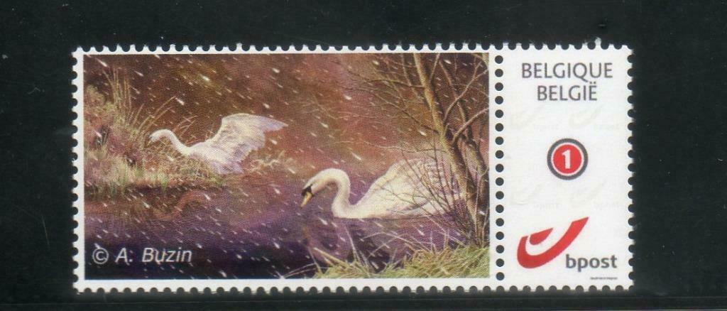 Duostamp / Mystamp : Buzin - MPO - Cygne - timbre autocollan, Enlèvement ou Envoi, Autocollant