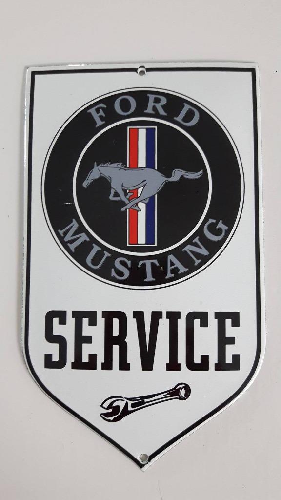 Ford Mustang Service emaillen reclame bord, Verzamelen, Ophalen of Verzenden, Nieuw, Reclamebord