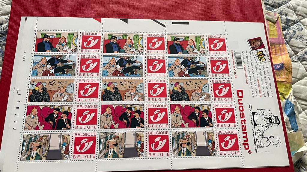 15 timbres tintin, Timbres & Monnaies, Enlèvement ou Envoi